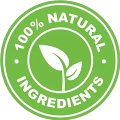 100 percent natural ingredients badge